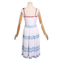 Crisis Core Final Fantasy VII Aerith Gainsborough Robe Blanc Cosplay Costume