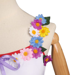 Crisis Core Final Fantasy VII Aerith Gainsborough Robe Blanc Cosplay Costume