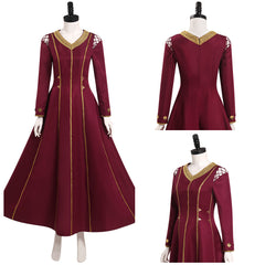 2022 House of the Dragon Rhaenyra Targaryen Robe Rouge Vintage Cosplay Costume Médiéval Halloween Carnival