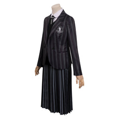 Adulte La Famille Addams 2 Mercredi Tenue Scolaire Cosplay Costume