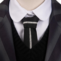 Adulte La Famille Addams 2 Mercredi Tenue Scolaire Cosplay Costume