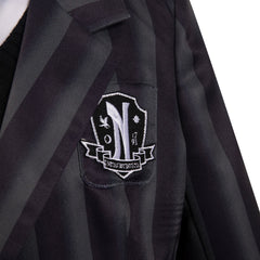 Adulte La Famille Addams 2 Mercredi Tenue Scolaire Cosplay Costume