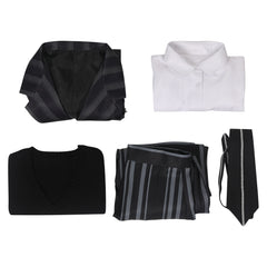 Adulte La Famille Addams 2 Mercredi Tenue Scolaire Cosplay Costume