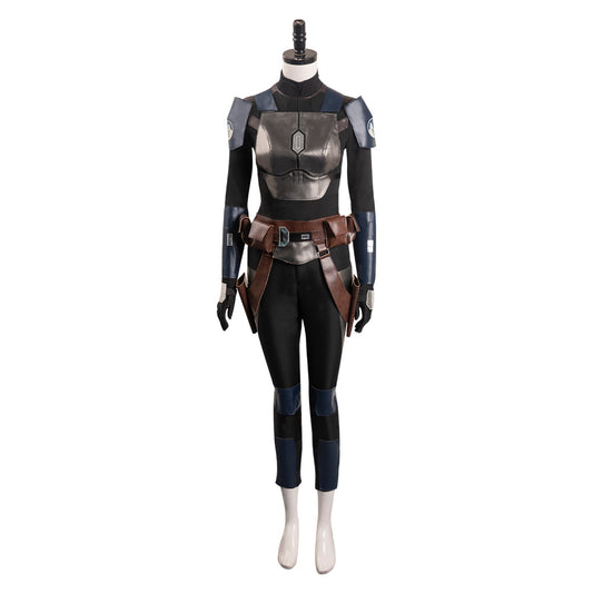 TV Enfant Star Wars Bo-Katan Kryze Noir Tenue Cosplay Costume