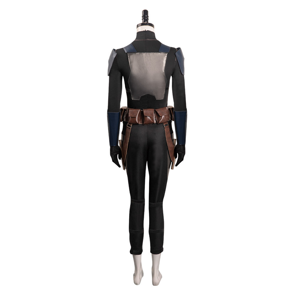 TV Enfant Star Wars Bo-Katan Kryze Noir Tenue Cosplay Costume