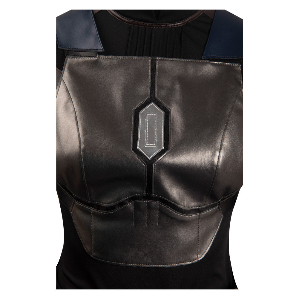 TV Enfant Star Wars Bo-Katan Kryze Noir Tenue Cosplay Costume