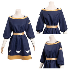 Enfant Luz à Osville The Owl House Amity Bleu Robe Cosplay Costume