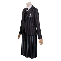Enfant La Famille Addams 2 Mercredi Cosplay Costume Uniforme Ecole Carnaval