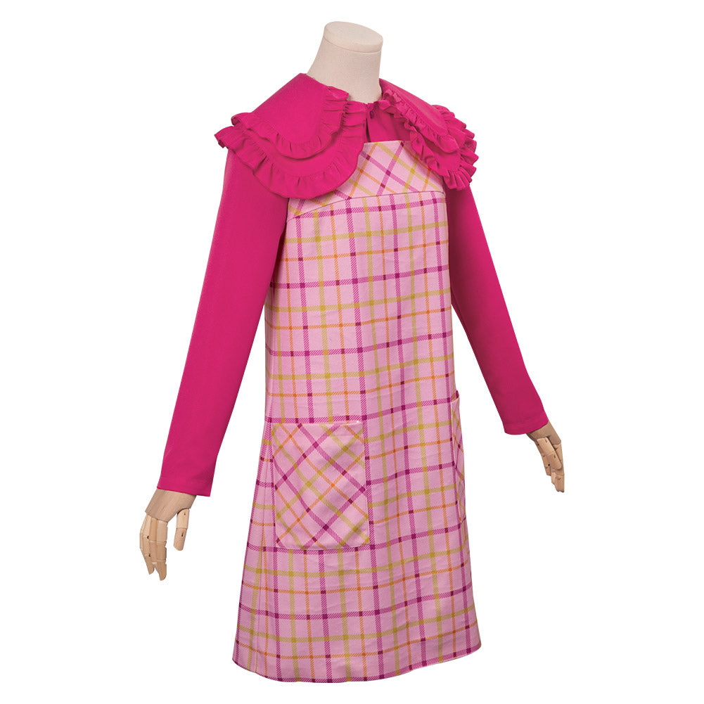 Kids Children Wednesday Addams Enid Cosplay Costume Outfits Halloween Carnival Party Suit