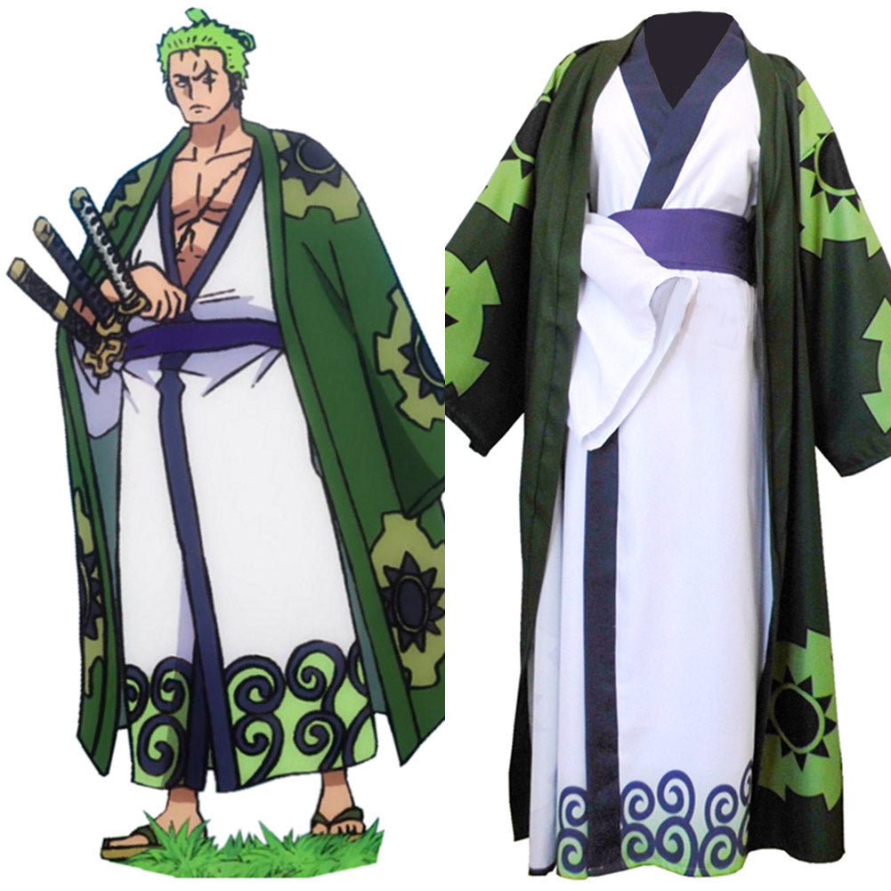 Kimono ONE PIECE Cosplay Roronoa Zoro Wano Kuni Country Costume