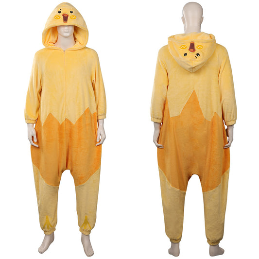 Gudetama Adventure Chicken Move Pajama Combinasion Cosplay Costume Carnaval