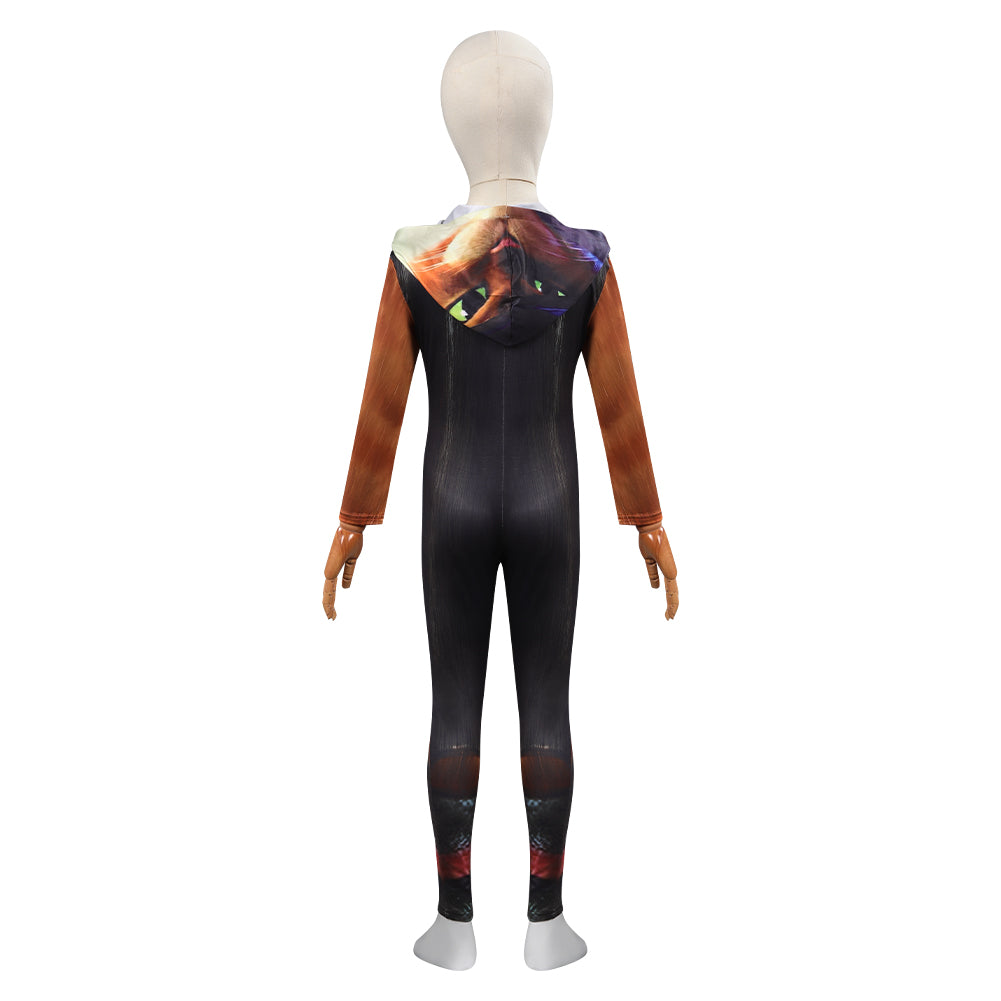 Enfant Le Chat potté 2 : La Dernière Quête Puss in Boots Combinaison Cosplay Costume