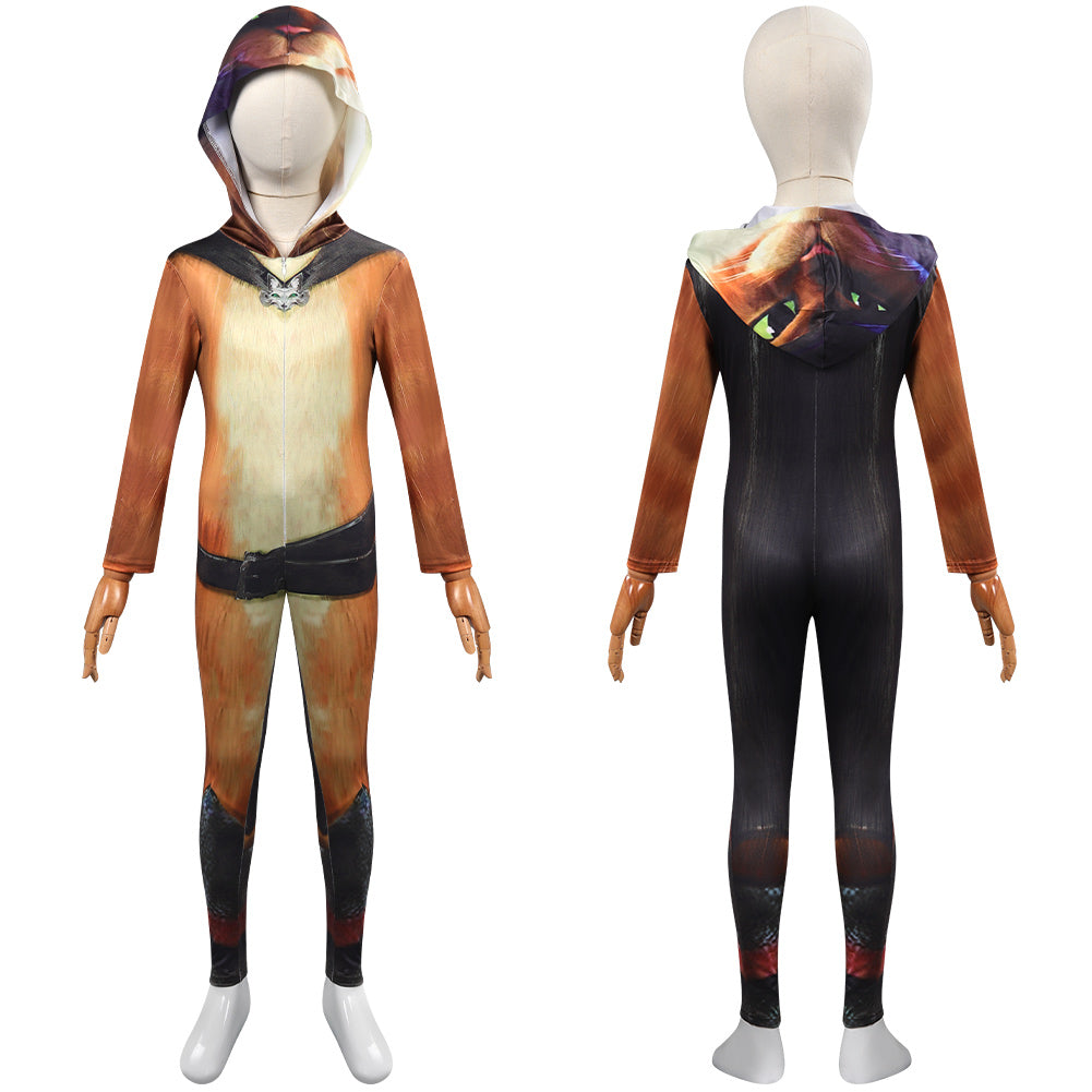 Enfant Le Chat potté 2 : La Dernière Quête Puss in Boots Combinaison Cosplay Costume