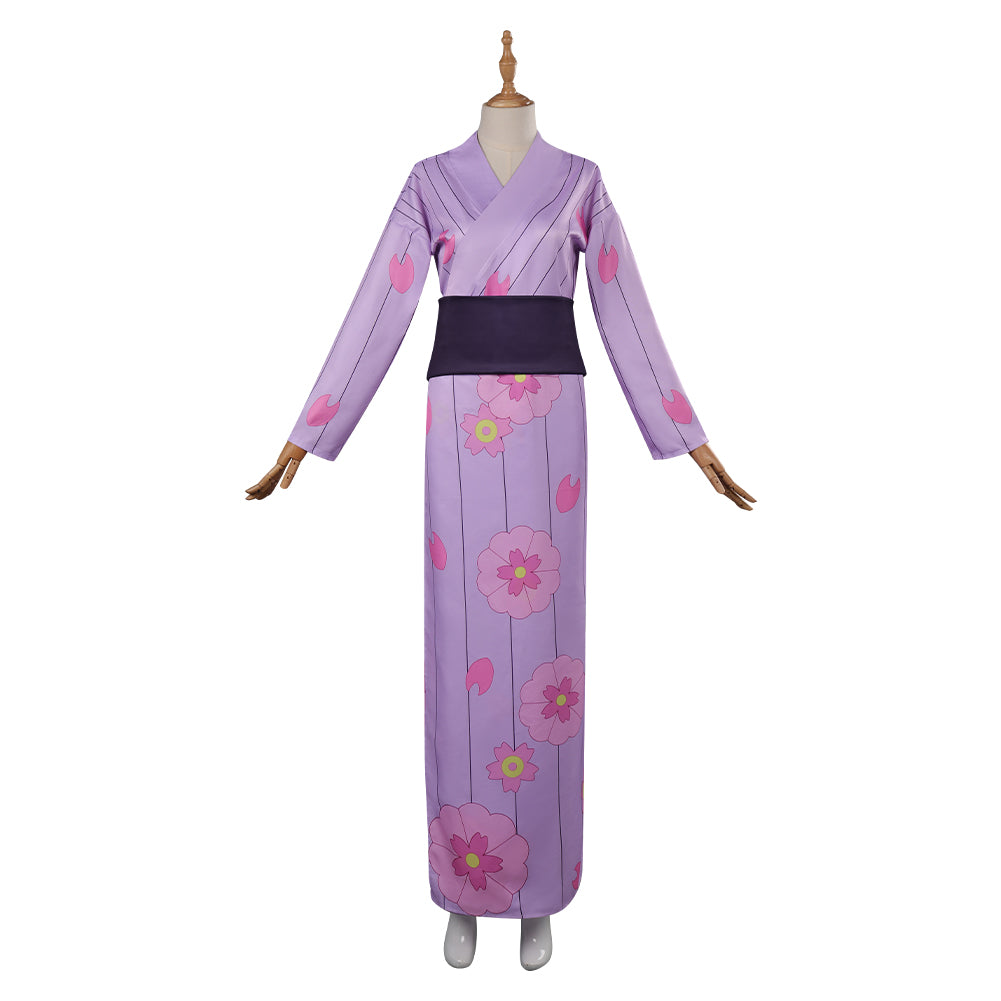 Demon Slayer Kanroji Mitsuri Cosplay Costume Kimono Outfits Halloween Carnival Party Disguise Suit