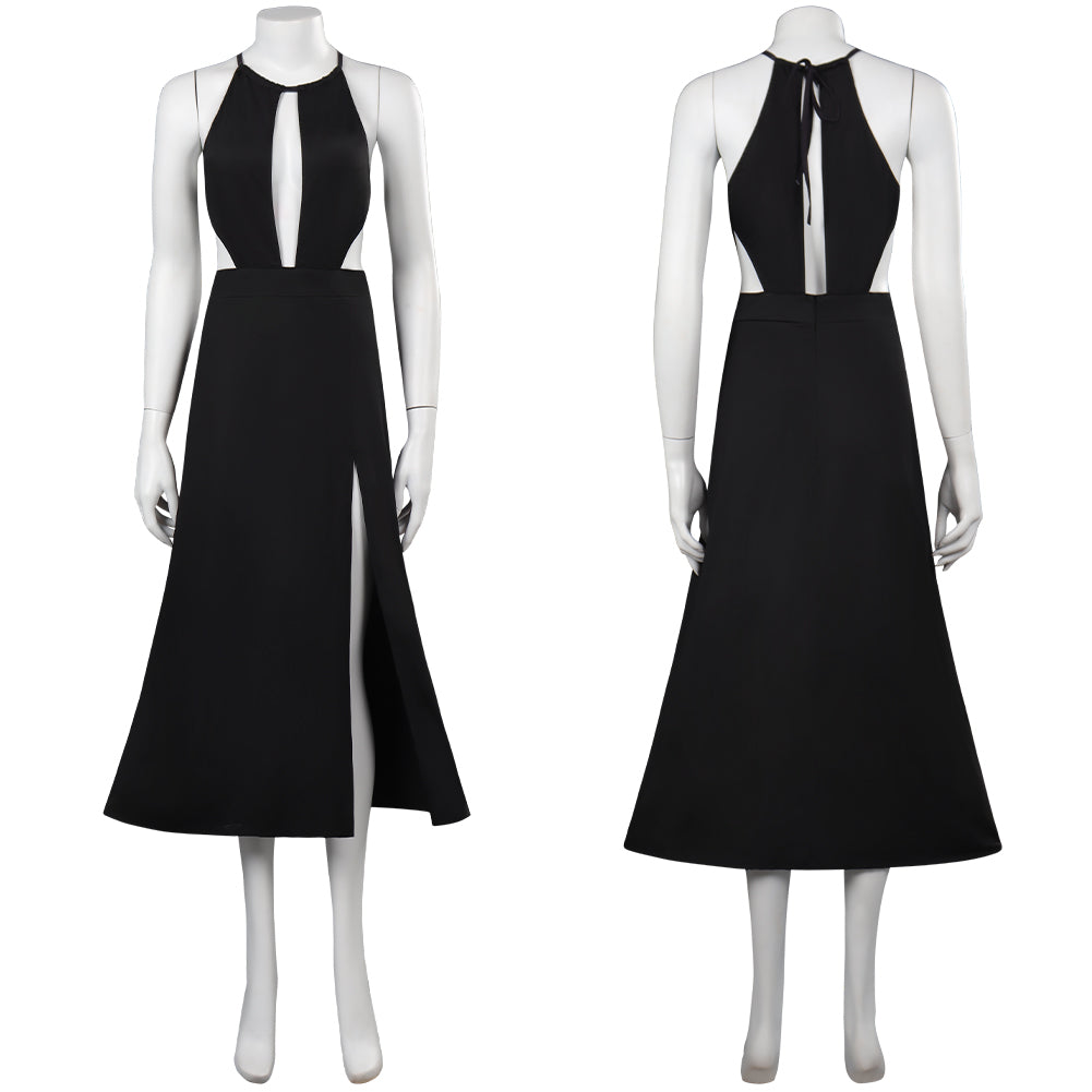 Adulte FIlm Ghosted Sadie Robe Noir Cosplay Costume Carnaval