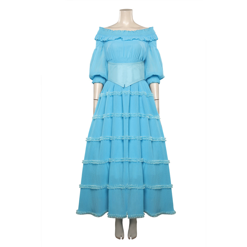 Adulte La Petite Sirène Ariel Robe Bleu Ensemble Cosplay Costume Carnaval