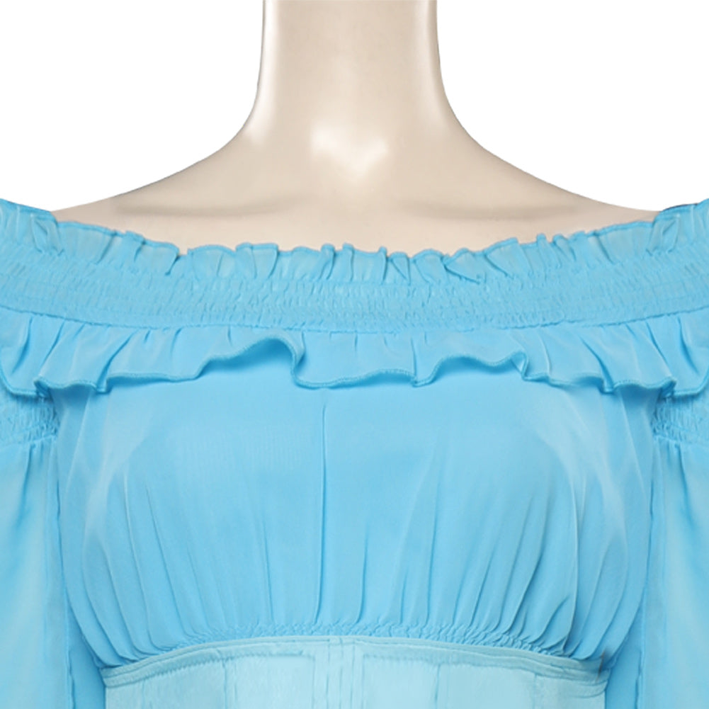 Adulte La Petite Sirène Ariel Robe Bleu Ensemble Cosplay Costume Carnaval