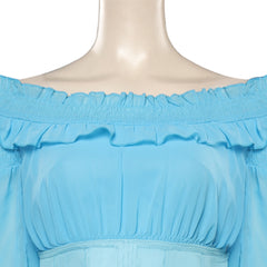 Adulte La Petite Sirène Ariel Robe Bleu Ensemble Cosplay Costume Carnaval