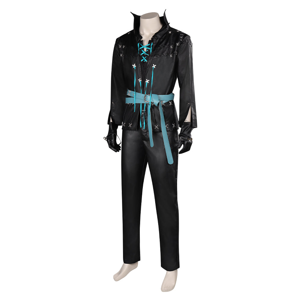 Final Fantasy XVI Cidolfus Telamon Jeu Uniform Noir Cosplay Costume
