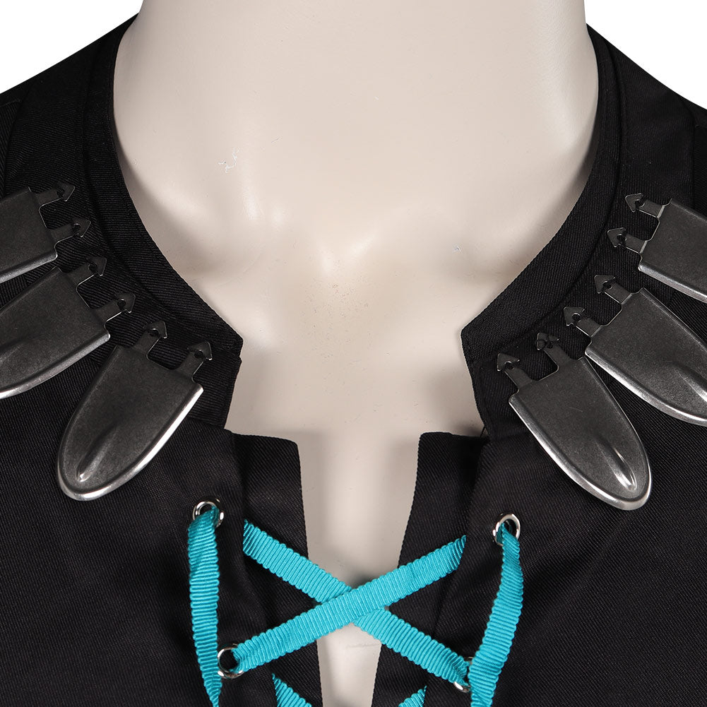 Final Fantasy XVI Cidolfus Telamon Jeu Uniform Noir Cosplay Costume