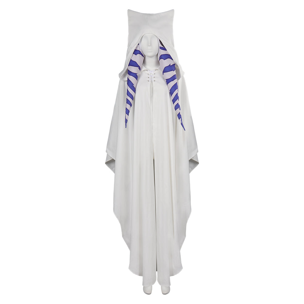Star Wars Ahsoka Cape Blanc Femme Cosplay Costume