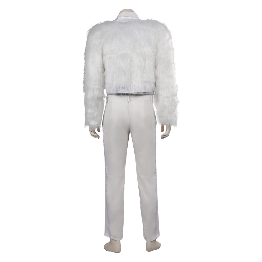 TV Black Mirror 6 Chris Gillhaney Blanc Uniform Cosplay Costume Carnaval