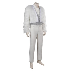 TV Black Mirror 6 Chris Gillhaney Blanc Uniform Cosplay Costume Carnaval