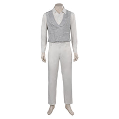 TV Black Mirror 6 Chris Gillhaney Blanc Uniform Cosplay Costume Carnaval