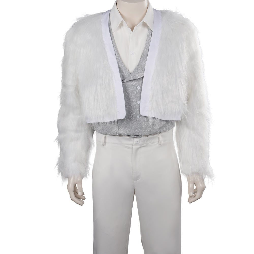 TV Black Mirror 6 Chris Gillhaney Blanc Uniform Cosplay Costume Carnaval