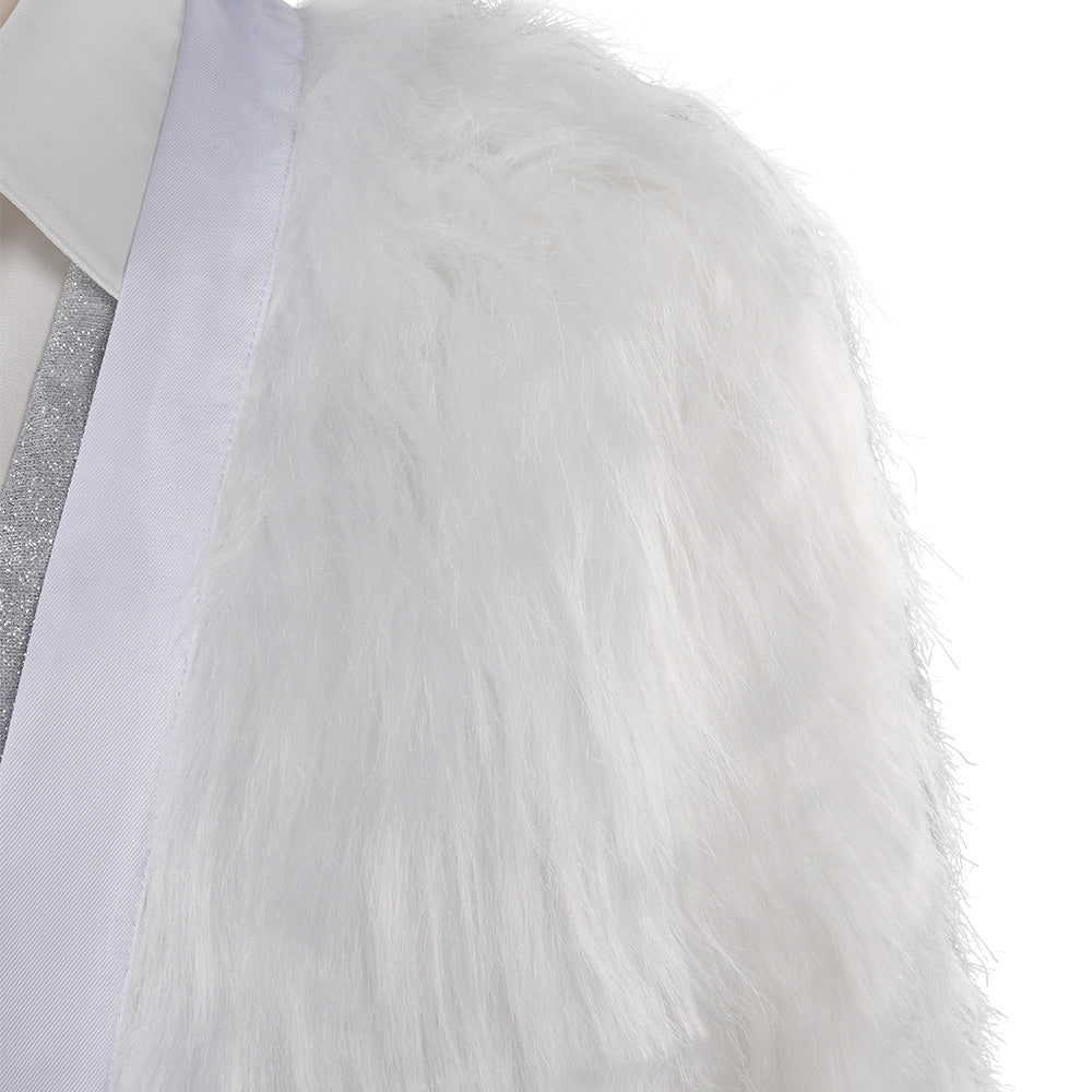 TV Black Mirror 6 Chris Gillhaney Blanc Uniform Cosplay Costume Carnaval