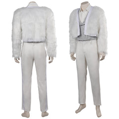 TV Black Mirror 6 Chris Gillhaney Blanc Uniform Cosplay Costume Carnaval