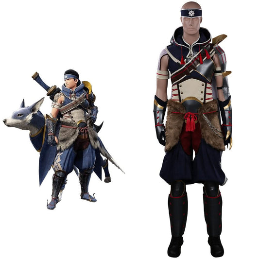 Monster Hunter Rise MH Rise Homme Hunter Cosplay Costume