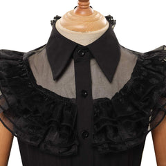 Enfant La Famille Addams 2 Mercredi Boule Noir Robe Cosplay Costume Carnaval