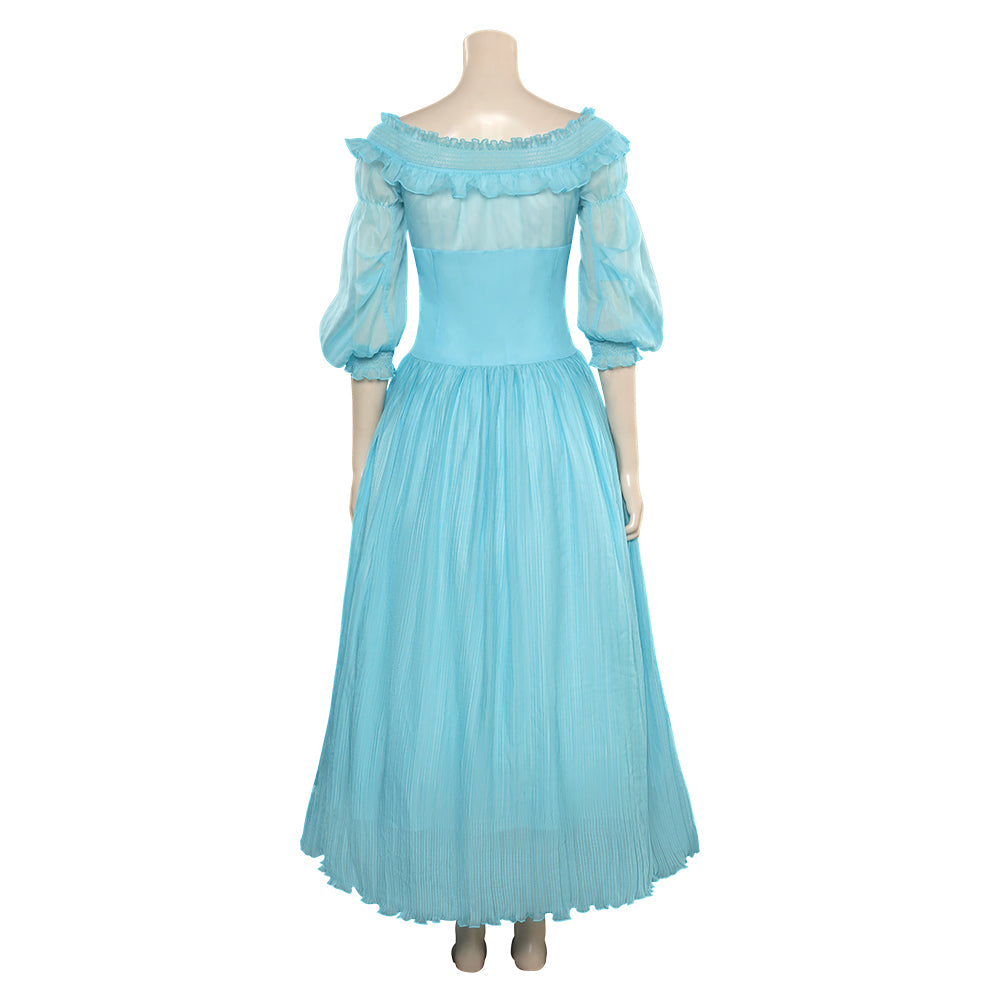 Film La Petite Sirène The Little Mermaid Ariel Bleu Robe Cosplay Costume
