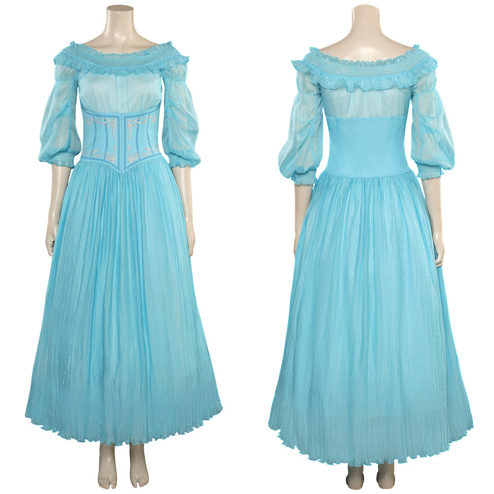 Film La Petite Sirène The Little Mermaid Ariel Bleu Robe Cosplay Costume