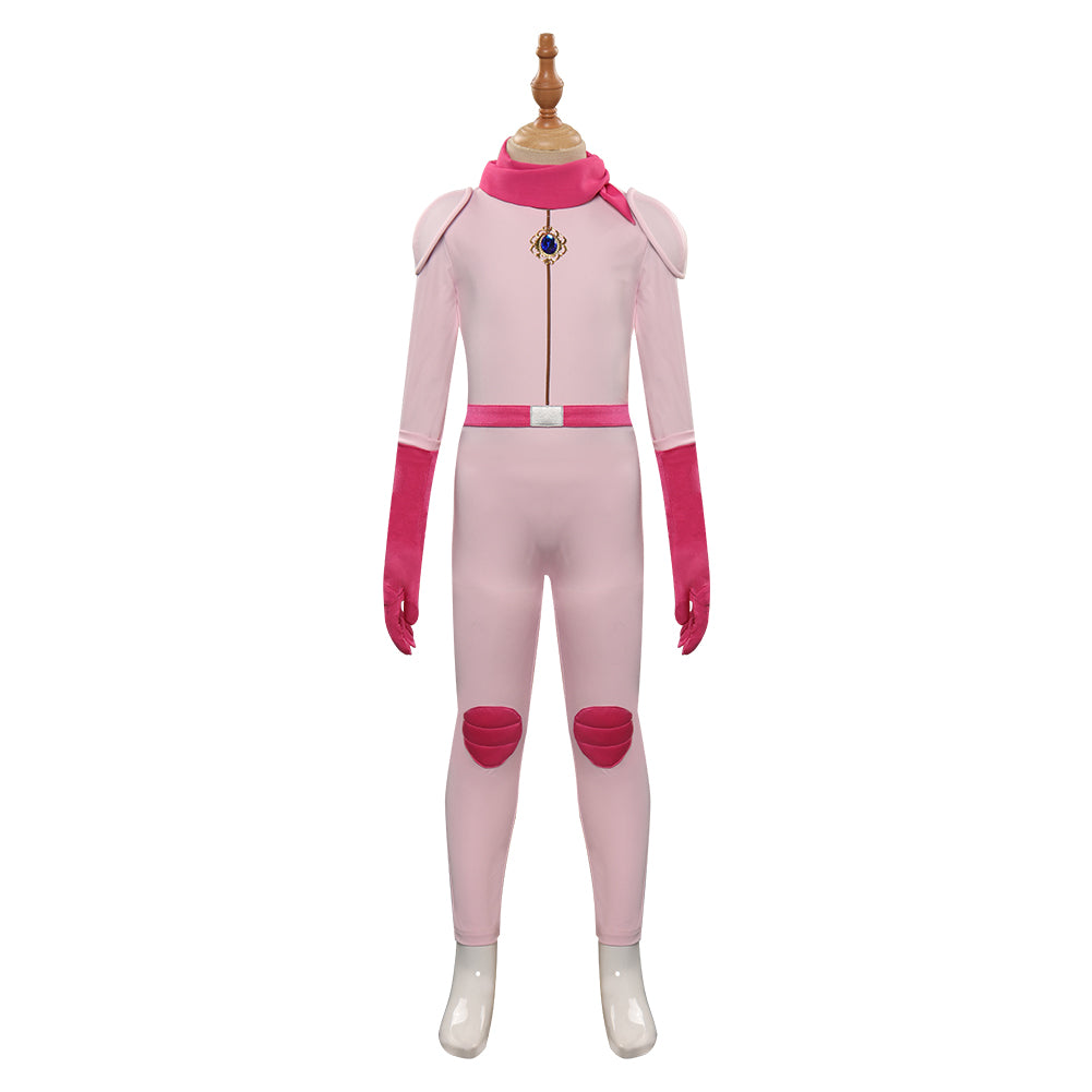 Enfant Super Mario Bros Princesse Peach Combinaison Cosplay Costume