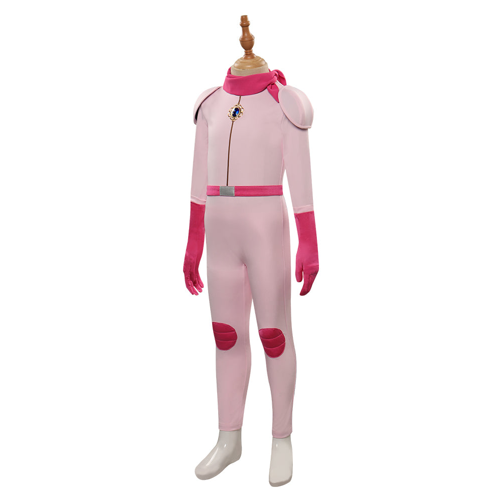 Enfant Super Mario Bros Princesse Peach Combinaison Cosplay Costume