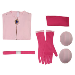 Enfant Super Mario Bros Princesse Peach Combinaison Cosplay Costume