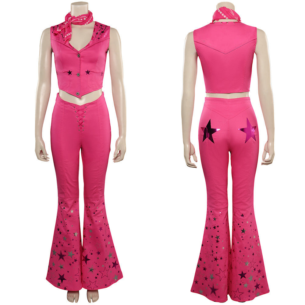 2023 Film Barbie Barbie Cow-boy Rose Cosplay Costume Carnaval