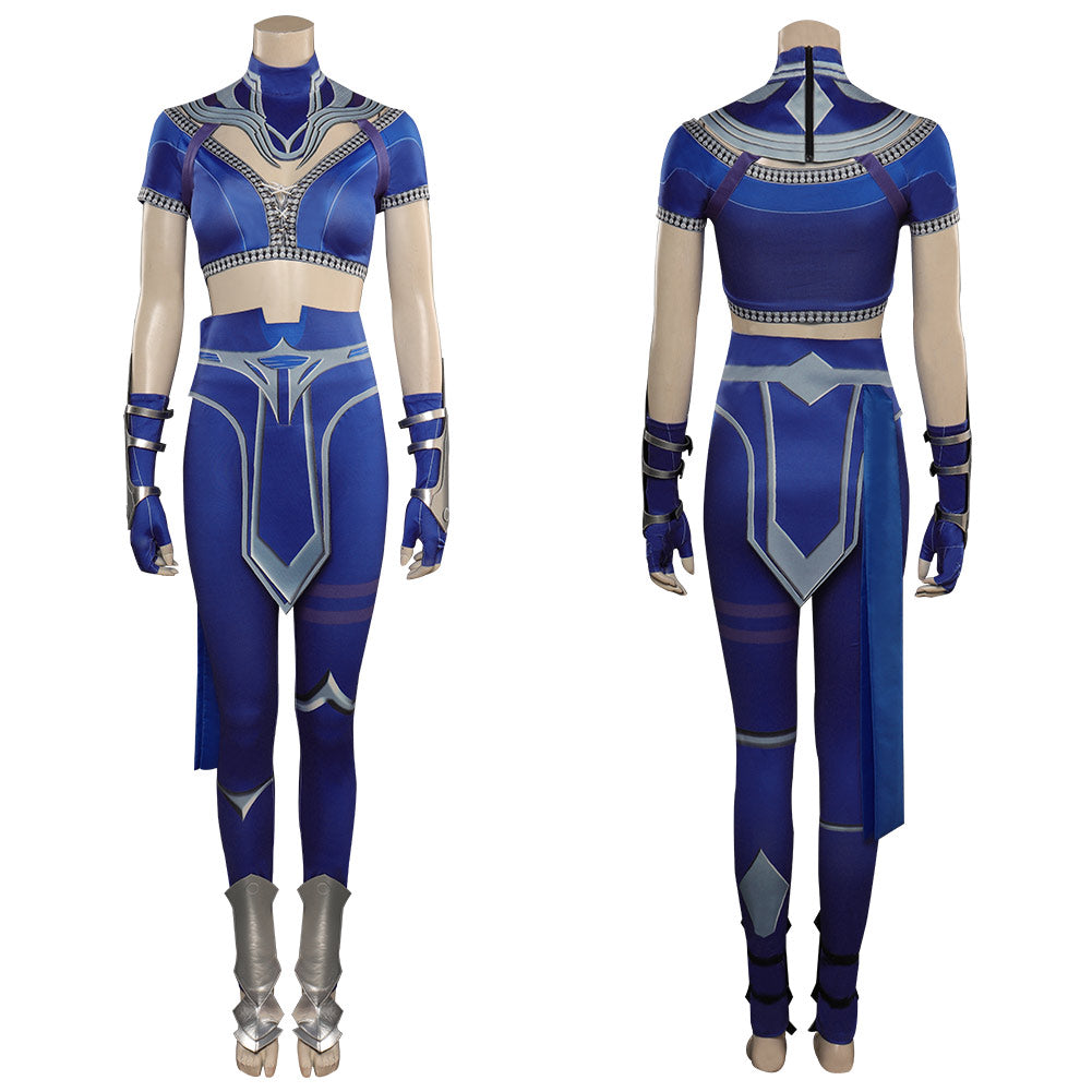 Mortal Kombat MK Kitana Jeu Cosplay Costume Halloween Carnaval
