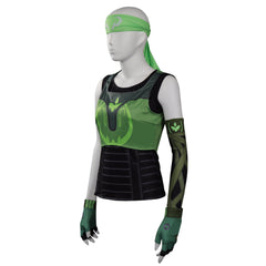 Valorant Skye Top Foulard Manches Cosplay Costume Carnival Halloween