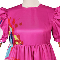2023 Film Barbie Rose Robe Ensemble Cosplay Costume