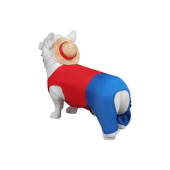 Animal Anime One Piece Luffy Costume Pour Chien Halloween Carnaval