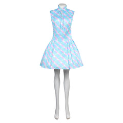 2023 Film Barbie Bleu Robe Femme Cosplay Costume