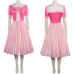 2023 Film Barbie Barbie Skipper Robe Rose Cosplay Costume Carnaval