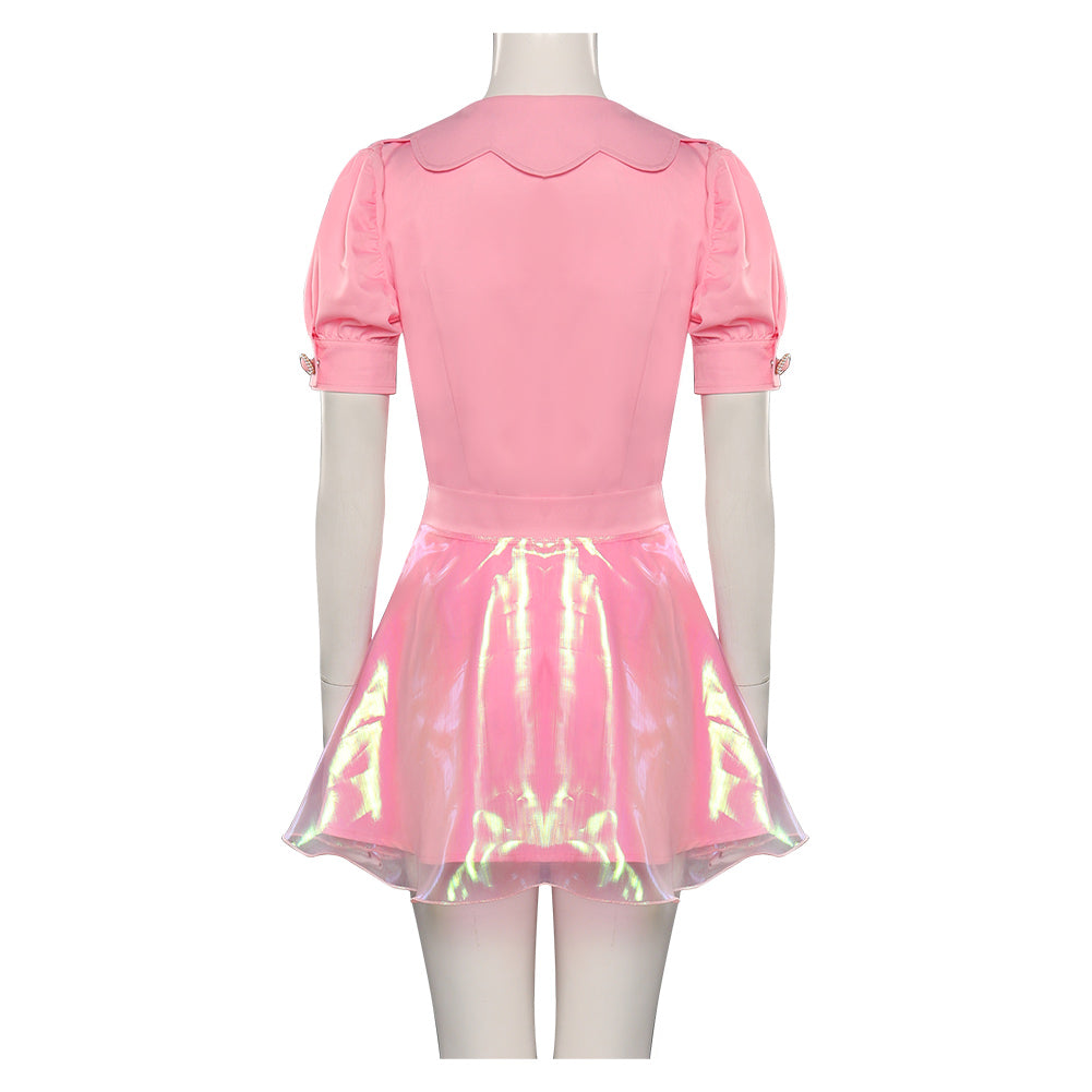 2023 Film Barbie T-shirt Rose Robe Cosplay Costume Carnaval