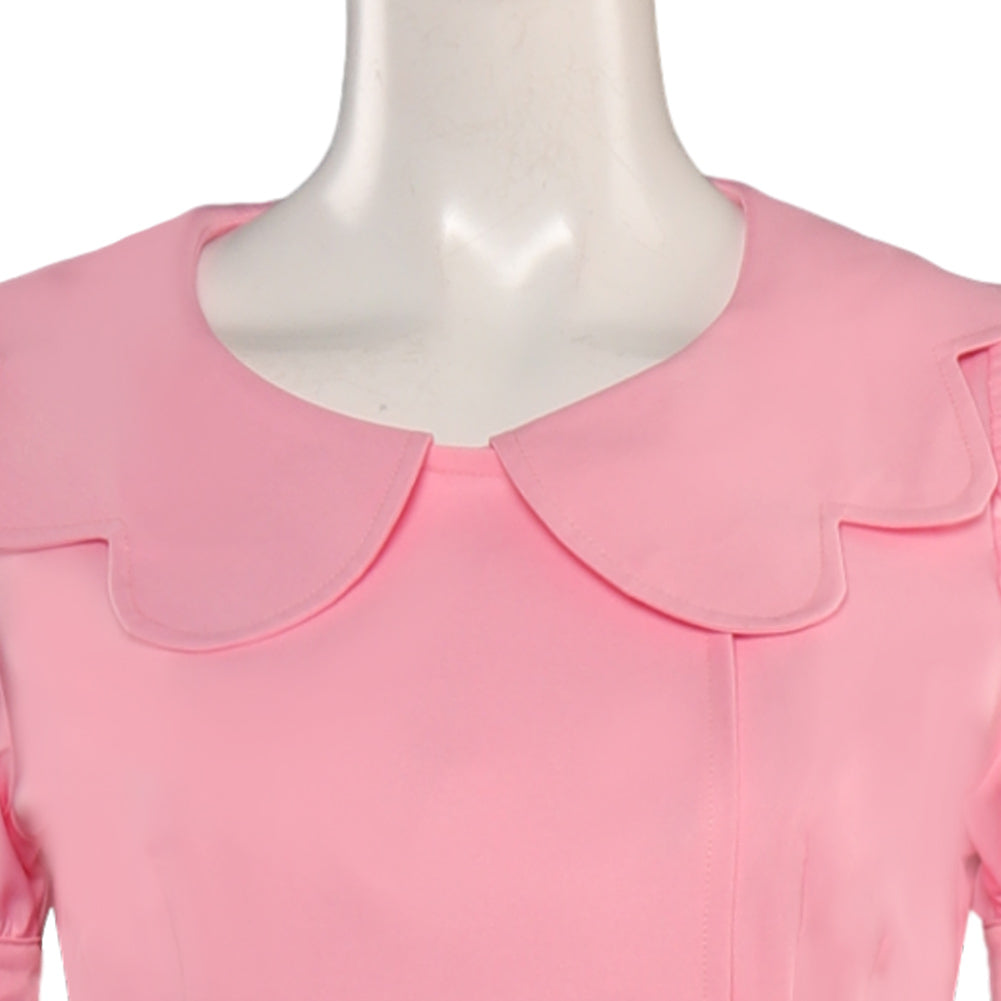 2023 Film Barbie T-shirt Rose Robe Cosplay Costume Carnaval