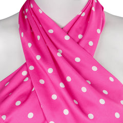 Adulte Film Barbie Robe à Pois Rose Cosplay Costume Halloween Carnaval