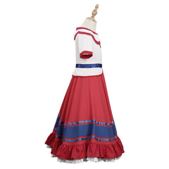 2021 Encanto Filimo Enfant Robe rouge Cosplay Costume