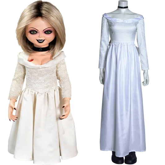 La Novia de Chucky Bride of Chucky Tiffany Tenue De Mariage Robe Cosplay Costume